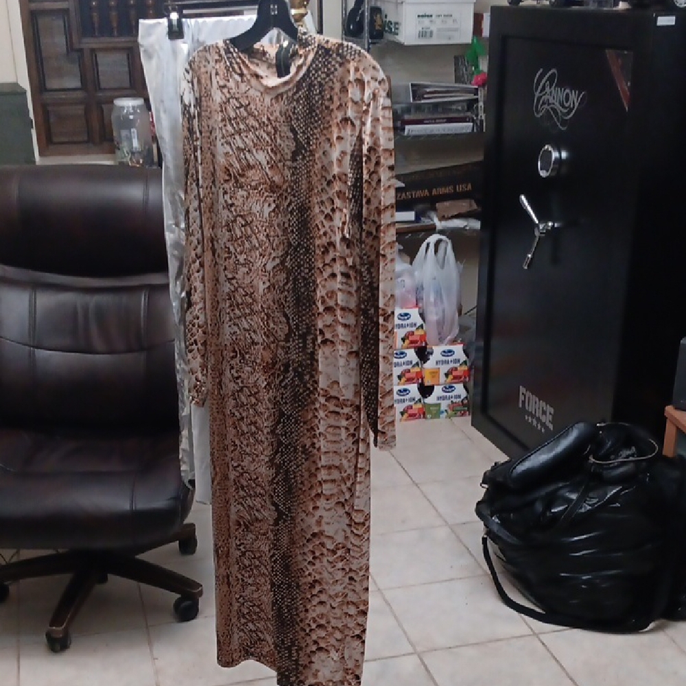 Stuñing Tiger Pattern Back Zipper Bodycon Dress In 3x